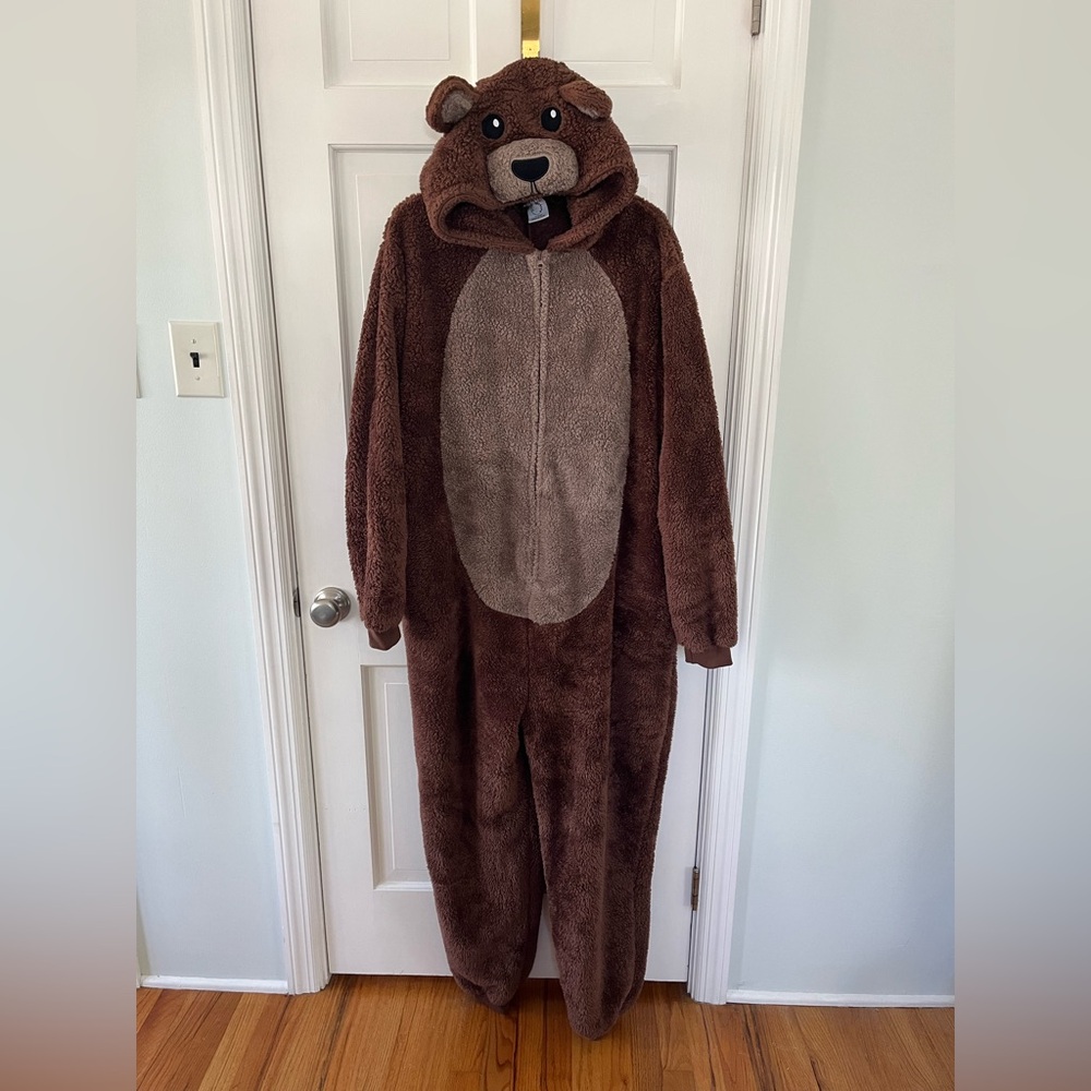 Cozy Brown Bear Adult XLarge Pajamas/Costume - Picture 2 of 6